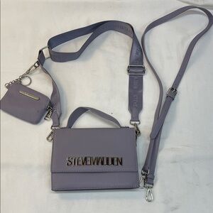 Steve Madden Lavender Crossbody with Detachable Straps and Coin Pouch